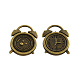 Tibetan Style Alloy Alarm Clock Pendants TIBEP-Q040-047AB-NR-1