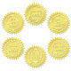 Craspire 6 styles vous êtes invité autocollants en relief en feuille d'or autocollant de scellage de certificat de 2 pouces étiquette ronde autocollante pour enveloppes de médaille de mariage diplômes récompenses remise des diplômes DIY-WH0451-007-1