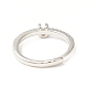 Прозрачное регулируемое кольцо с буквой из прозрачного циркония RJEW-C052-01P-U-3