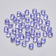 Transparent Spray Painted Glass Beads X-GLAA-R211-02-B01-1