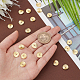 DICOSMETIC 50Pcs Wavy Disc Beads Textured Brass Flat Round Spacer Beads 10mm Gold Color Twist Metal Beads Small Loose Beads for DIY Bracelet Necklace Jewelry Making KK-DC0001-06-3