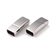 304 Stainless Steel Magnetic Clasps with Glue-in Ends STAS-I011-05-3