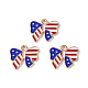 Pendenti smaltati in lega stile bandiera americana ENAM-K067-26-2