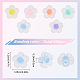 SUNNYCLUE 1 Box 400Pcs 6 Color Transparent Flower Beads Acrylic Flowers Bead Frosted Beads Blossom Spacer Loose Bead for Jewellery Making Necklaces Bracelet Earrings Women Adults DIY Craft Supplies TACR-SC0001-14-2