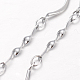 ステンレス製のネックレス  ステンレス鋼色  17.1インチ（43.5cm） NJEW-O091-02-1