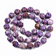 Lepidolita natural / hebras de perlas de piedra de mica púrpura G-S362-068C-2