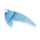 アクリルパーツ  天然石風  フィッシュテールの形  コーンフラワーブルー  31.5x16.5x2.4mm  穴：2mm KY-L080-012A-2
