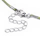 Воском хлопка ожерелье шнура материалы MAK-S032-1.5mm-B04-4