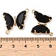 Brass Pave Faceted Glass Connector Charms FIND-Z020-04C-3