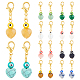 PandaHall Elite 20Pcs 10 Colors Natural Gemstone Pendant Decoration HJEW-PH0001-44-1