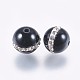 Perles d'onyx noires naturelles et teintes RB-P029-32-8mm-03A-1