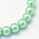 Cottura dipinto di perle di vetro perlato fili di perline rotondo X-HY-Q003-4mm-63-2