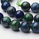 Brins de perles synthetiques de chrysocolla et lapis lazuli G-O117-02-8mm-1