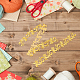 機械刺繍布地手縫い/アイロンワッペン  マスクと衣装のアクセサリー  アップリケ  花柄  ゴールド  45x1.5mm DIY-WH0401-18A-4
