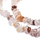 Puce quartz rutile naturel brins de perles X-G-L454-08-4