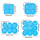 Boutigem 4pcs 4 moules en silicone bricolage de style DIY-BG0001-23-3