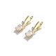 Brass Micro Pave Cubic Zirconia Hoop Earring EJEW-BB36360-6