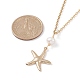 Collares colgantes de estrellas de mar para niñas mujeres NJEW-JN03744-5