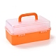 Прямоугольник портативный пластиковый ящик для хранения полипропилена CON-D007-01B-3