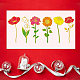 BENECREAT 2Pcs 6 Style Flower Hot Foil Plate DIY-WH0280-092-8