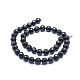 Chapelets de perles en spinelle noir naturel G-D0010-12-10mm-2