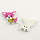 2-Hole Puppy Printed Wooden Buttons BUTT-R031-115-2