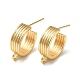 Brass Ring Stud Earring Finding KK-C042-09G-1