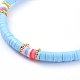 Handmade Polymer Clay Heishi Bead Stretch Bracelets BJEW-JB05077-05-3
