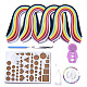 DIY Paper Quilling Strips Sets: 26 Color Paper Quilling Strips DIY-R041-12