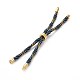 Bracelets argentés en corde de nylon MAK-C003-03G-22-1