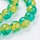 Spray Painted Crackle Glass Beads Strands CCG-Q002-10mm-07-3