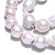 Hebras de perlas keshi de perlas barrocas naturales PEAR-S019-02E-5