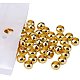 PandaHall About 100 Pcs 6mm Gold Brass Flat Round Spacer Beads for Jewelery Making KK-PH0004-16G-2