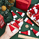 Gomakerer ミニサンタ帽子 50 個  布ミニクリスマスボトル帽子クリスマスロリポップキャンディ帽子パーティー用品 diy 工芸品ワインボトルカバーホームクリスマス装飾 AJEW-WH0001-70-3