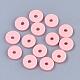 Flat Round Handmade Polymer Clay Bead Spacers X-CLAY-R067-3.0mm-18-2