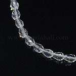 Teardrop Crystal Glass Beads Strands, Faceted, Clear, 3.5x5mm, Hole: 1mm, about 99pcs/strand, 19.8 inch