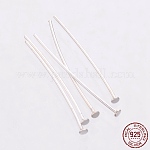 925 Sterling Silver Flat Head Pins, Silver, 19~20x0.5mm, Head: 1.5mm, about 416pcs/20g