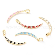 Латунные микро проложить кубического циркония подвески KK-M218-04G-RS