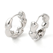 Серьги-кольца из латуни с покрытием стойки для женщин EJEW-M228-04P