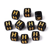 Непрозрачные акриловые бусины куб SACR-T035-20H