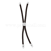 Серебряные браслеты из витого нейлонового шнура DIY-B066-03P-17