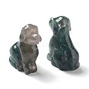 Резные фигурки собак-целителей из натурального флюорита DJEW-F025-01B