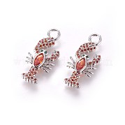 Латунные микро проложить кубического циркония подвески ZIRC-L075-25A-P