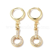 Серьги-кольца с круглым кольцом из прозрачного циркония EJEW-B017-02G