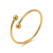 Ионное покрытие (ip) 304 открытое манжетное кольцо из нержавеющей стали для женщин RJEW-E066-12G