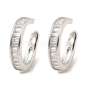Серьги-каффы из латуни с цирконием EJEW-G362-01P