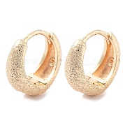 Brass Textured Hoop Earrings KK-B082-23G