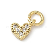 Латунные микро проложить кубического циркония сердце подвески KK-C156-30G
