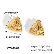 Серьги-гвоздики из нержавеющей стали с чеканной текстурой GJ5833-3