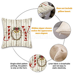 Ensemble de housses de coussin de personnalisation de toile de jute&nbsp;AJEW-WH0124-019